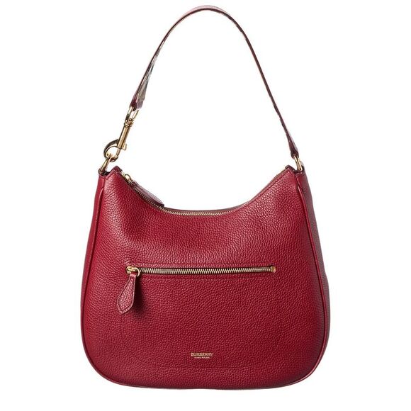 Burberry Handbags - Burberry Horse Leather Hobo Bag, Red